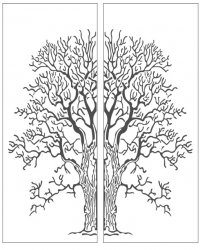 Пескоструйный рисунок Дерево 428